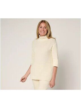 Peace Love World Cotton Elbow Sleeve Turtleneck Pristine Medium A681775 LN/WT